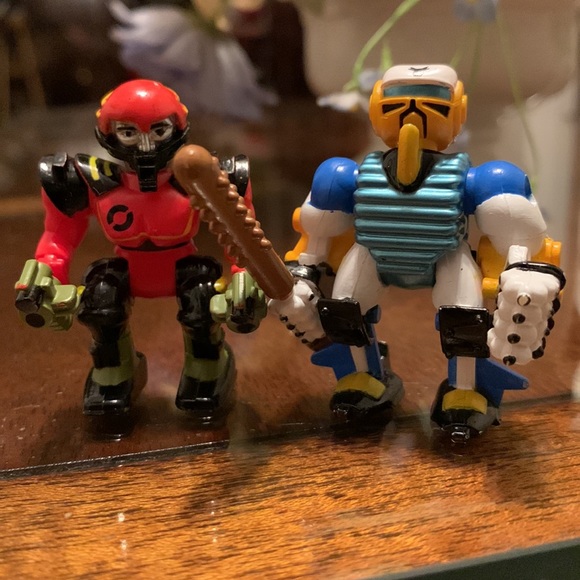 Vintage 1992 Zbots Micro Machines Malfactor & Homer Galoob Action Figure Z Bot - Picture 7 of 7